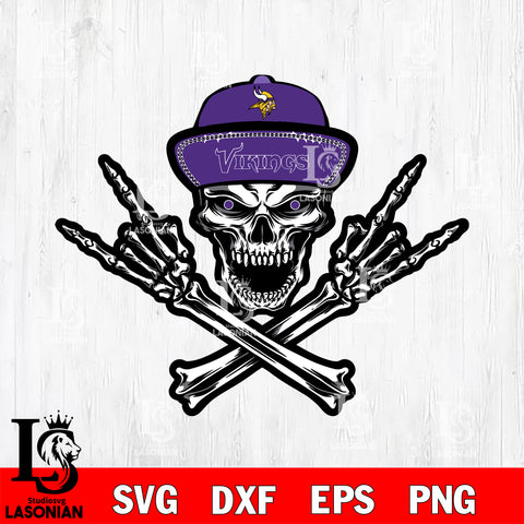 Minnesota Vikings Skull svg , eps , dxf , png file , digital download