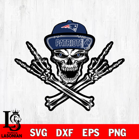 New England Patriots Skull svg , eps , dxf , png file , digital download