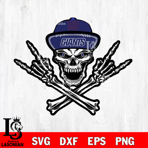 New York Giants Skull svg , eps , dxf , png file , digital download