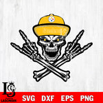 Pittsburgh Steelers Skull svg , eps , dxf , png file , digital download