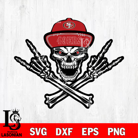 San Francisco 49ers Skull svg , eps , dxf , png file , digital download