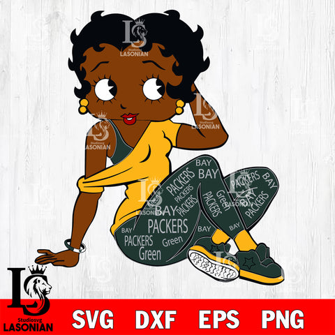 PETTTY BOOP Green Bay Packers svg , eps , dxf , png file , digital download