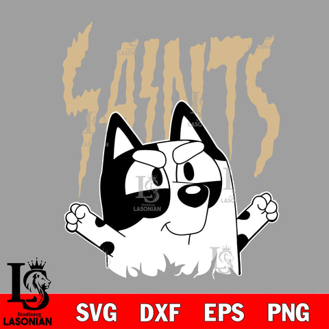 Bluey New Orleans Saints svg, muffin nfl svg eps dxf png file, Digital Download , Instant Download