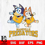 Nashville Predators Bluey & Bingo 13 Svg Eps Dxf Png File, NHL svg, Digital Download, Instant Download