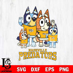 Nashville Predators Bluey & Bingo 14 Svg Eps Dxf Png File, NHL svg, Digital Download, Instant Download
