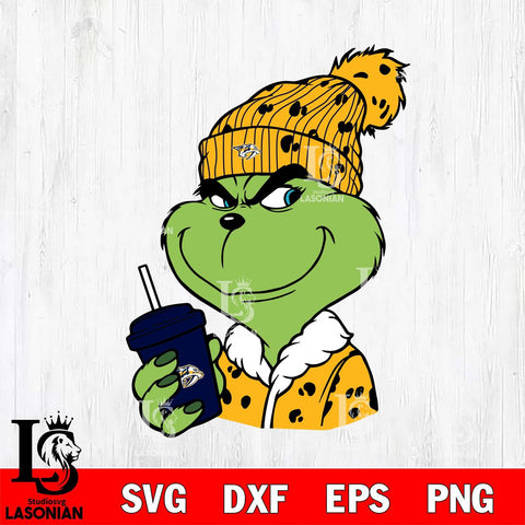 Nashville Predators Boujee Grinch 3 Svg Eps Dxf Png File, Digital Download, Instant Download