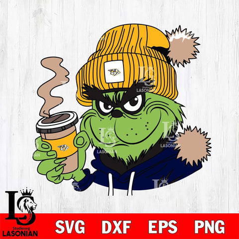 Nashville Predators Boujee Grinch 4 Svg Eps Dxf Png File, Digital Download, Instant Download