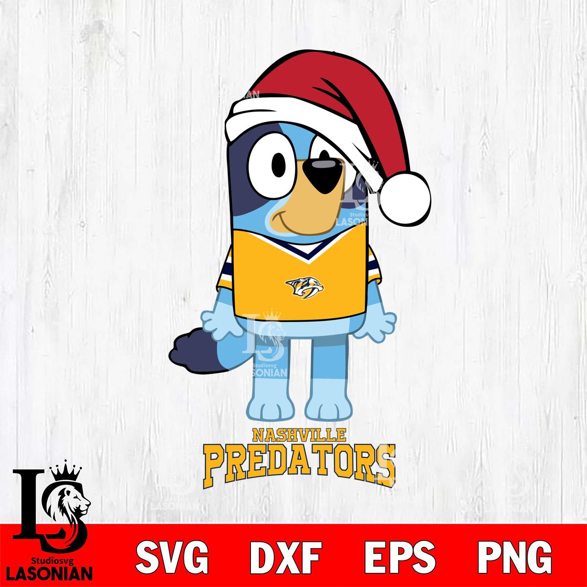Nashville Predators Christmas Bluey Sport – lasoniansvg