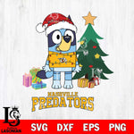 Nashville Predators Christmas Bluey Tree Sport Svg, Christmas Svg , NHL svg , Digital Download, dxf eps png pdf file