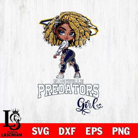 Nashville Predators Fan Girl Svg Eps Dxf Png File, Digital Download, Instant Download