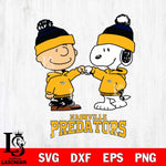 Nashville Predators Snoopy and Charlie Brown Hockey Sport Svg Eps Dxf Png File, Digital Download , Instant Download, Svg Files