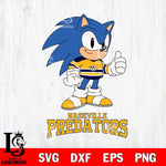 Nashville Predators Sonic like NHL Hockey SVG DXF EPS PNG FILE,NHL File Cut,Disney Digital Download,Instant Download, Silhouette