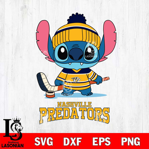 Nashville Predators Stitch Sport NHL Hockey SVG DXF EPS PNG FILE,NHL File Cut,Disney Digital Download,Instant Download, Silhouette