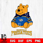 Nashville Predators Winnie The Pooh NHL Hockey SVG DXF EPS PNG FILE,NHL File Cut,Disney Digital Download,Instant Download, Silhouette