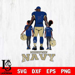 Navy Midshipmen 3 Father and son Rugby SVG DXF EPS PNG FILE,NCAA SVG, Father day Digital Download,Instant Download, Silhouette