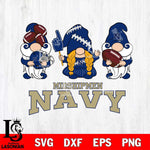 Navy Midshipmen 3 Gnomes Football Svg Eps Dxf Png File, Digital Download, Instant Download