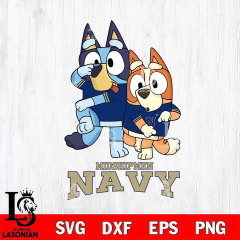 Navy Midshipmen Bluey Chilli Dance Mode Svg Eps Dxf Png File, Digital Download, Instant Download