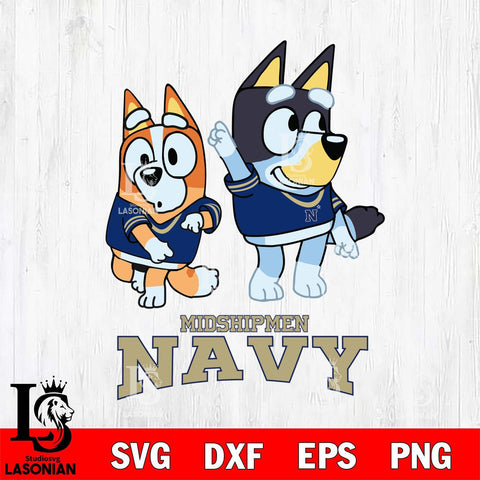 Navy Midshipmen Bluey Chilli Mode Dance Svg Eps Dxf Png File, Digital Download, Instant Download