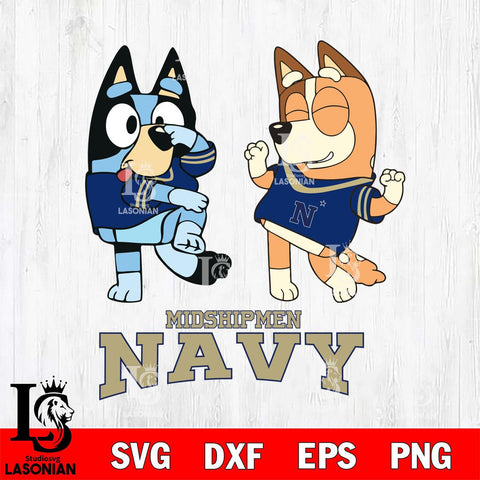 Navy Midshipmen Bluey Chilli Sport Svg Eps Dxf Png File, Digital Download, Instant Download