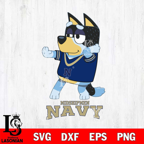 Navy Midshipmen Bluey Dad Dance Svg Eps Dxf Png File, Digital Download, Instant Download