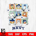 Navy Midshipmen Bluey Halloween Sport Svg Eps Dxf Png File, Digital Download, Instant Download