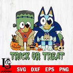 Navy Midshipmen Bluey Halloween Trick or Treat Svg Eps Dxf Png File, Digital Download, Instant Download