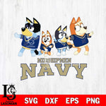 Navy Midshipmen Bluey Mode Dance Squats Svg Eps Dxf Png File, Digital Download, Instant Download