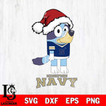 Navy Midshipmen Christmas Bluey Hat Cut Files,Bluey Cricut,Christmas Svg , Bluey svg , Digital Download, dxf eps png pdf file
