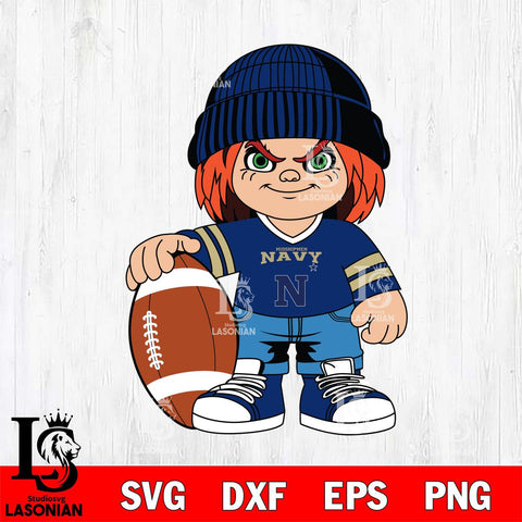 Navy Midshipmen Chucky Horror 4 Svg Eps Dxf Png File, NCAA svg, Digital Download, Instant Download