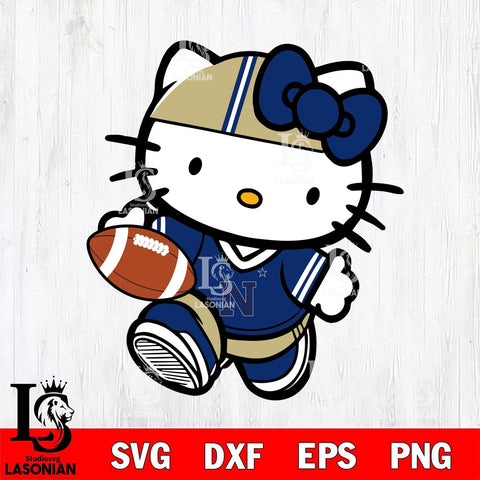 Navy Midshipmen Cute Hello Kitty Football 9 Svg Eps Dxf Png File, NCAA svg, Digital Download, Instant Download