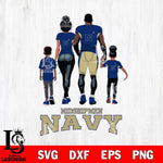 Navy Midshipmen Family Love Rugby SVG DXF EPS PNG FILE,NCAA SVG, Father day Digital Download,Instant Download, Silhouette