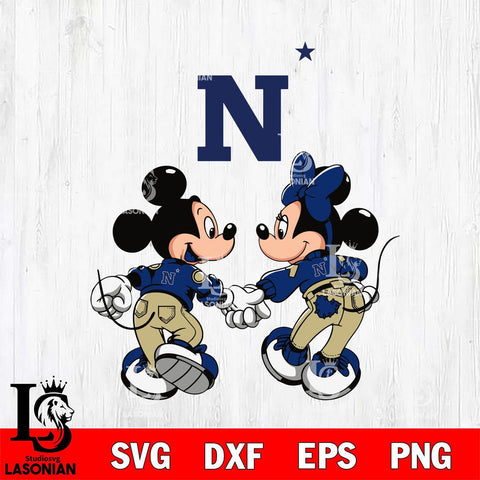 Navy Midshipmen Fan Minnie And Mickey Love Svg Eps Dxf Png File, Digital Download, Instant Download