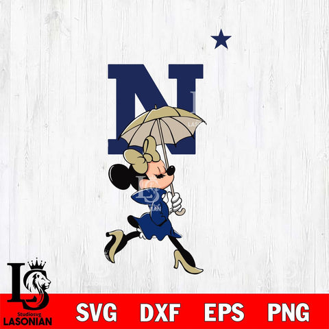 Navy Midshipmen Fancy Minnie Svg Eps Dxf Png File, Digital Download, Instant Download