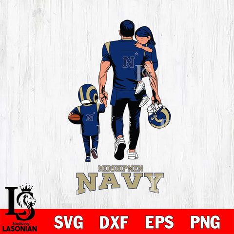 Navy Midshipmen Father And Son Football SVG DXF EPS PNG FILE,NCAA SVG, Father day Digital Download,Instant Download, Silhouette