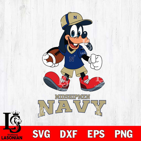 Navy Midshipmen Goofy Football Player SVG DXF EPS PNG FILE,NCAA svg ,Football Digital Download,Instant Download, Silhouette