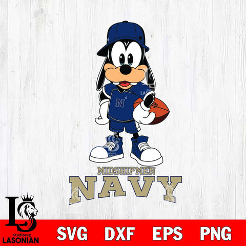 Navy Midshipmen Goofy rugby SVG DXF EPS PNG FILE,NCAA svg ,Football Digital Download,Instant Download, Silhouette