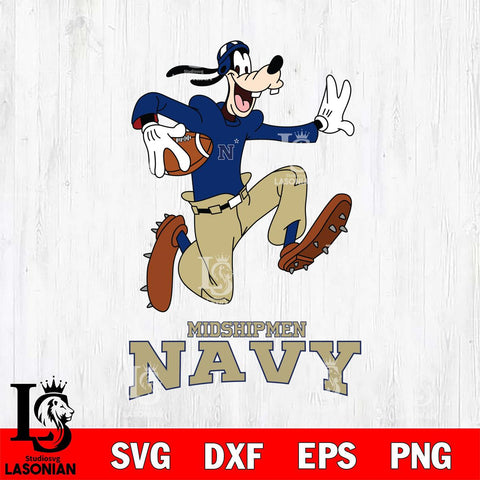 Navy Midshipmen Goofy rugby Sport SVG DXF EPS PNG FILE,NCAA svg ,Football Digital Download,Instant Download, Silhouette