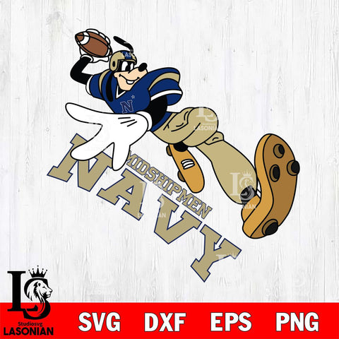 Navy Midshipmen Goofy rugby player SVG DXF EPS PNG FILE,NCAA svg ,Football Digital Download,Instant Download, Silhouette