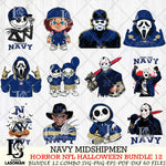 Navy Midshipmen Halloween Bundle 12 SVG Svg Eps Dxf Png File, NCAA bundle svg, Digital Download, Instant Download