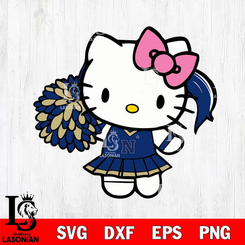 Navy Midshipmen Hello Kitty Cheerleader 12 Svg Eps Dxf Png File, Digital Download, Instant Download