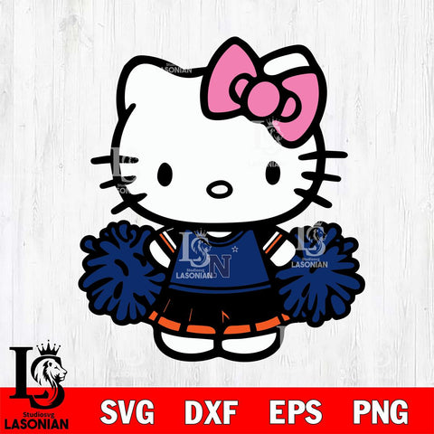 Navy Midshipmen Hello Kitty Cheerleader 2 Svg Eps Dxf Png File, Digital Download, Instant Download
