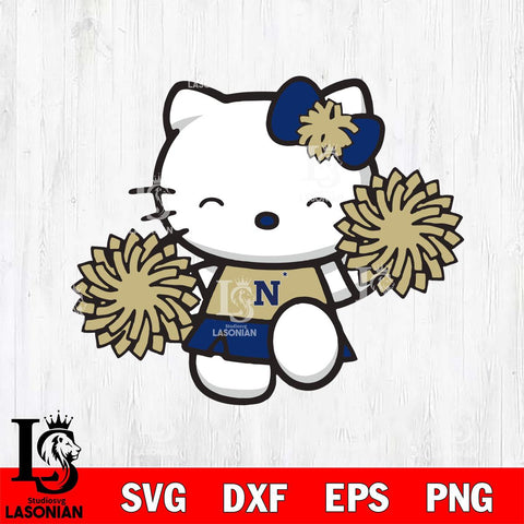 Navy Midshipmen Hello Kitty Cheerleader Svg Eps Dxf Png File, Digital Download, Instant Download