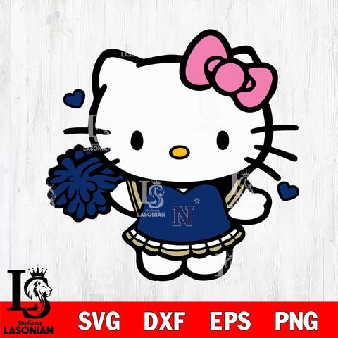 Navy Midshipmen Hello Kitty Cheerleader 6 Svg Eps Dxf Png File, Digital Download, Instant Download