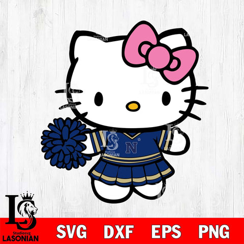 Navy Midshipmen Hello Kitty Cheerleader 8 Svg Eps Dxf Png File, Digital Download, Instant Download