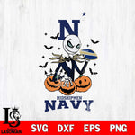 Navy Midshipmen Jack Skellington 2 halloween Svg Eps Dxf Png File, NCAA svg, Digital Download, Instant Download