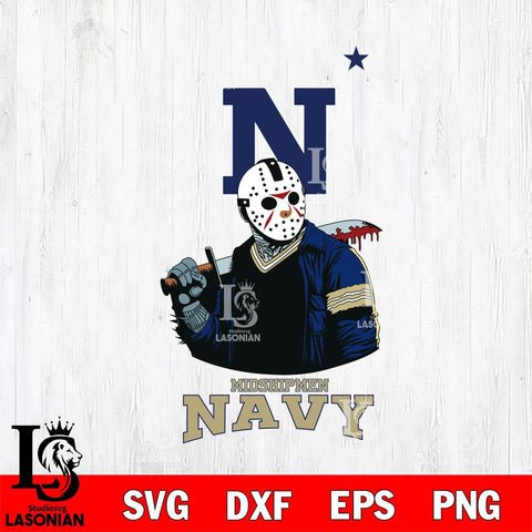 Navy Midshipmen Jason Voorhees 10 Svg Eps Dxf Png File, Digital Download