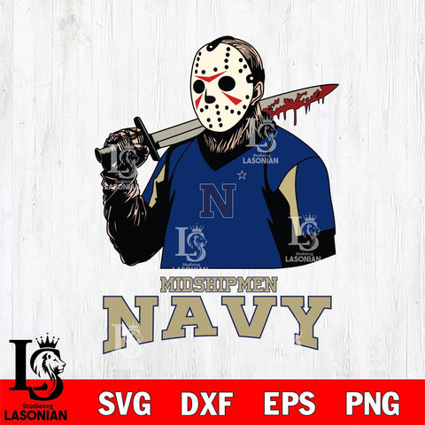 Navy Midshipmen Jason Voorhees 11 Svg Eps Dxf Png File, Digital Download