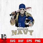 Navy Midshipmen Jason Voorhees 2 Svg Eps Dxf Png File, Digital Download