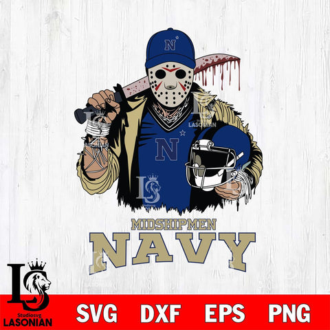 Navy Midshipmen Jason Voorhees 2 Svg Eps Dxf Png File, Digital Download