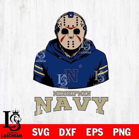 Navy Midshipmen Jason Voorhees 4 Svg Eps Dxf Png File, Digital Download